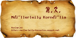 Müllerleily Kornélia névjegykártya